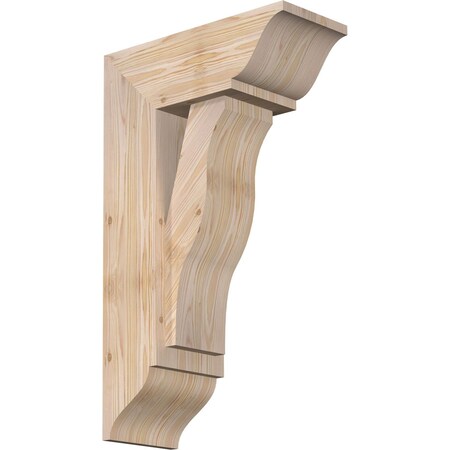 Ekena Millwork Funston Traditional Smooth Bracket w/ Offset Brace, Douglas Fir, 7 1/2"W x 18"D x 30"H BKT0806X18X30FST01SDF